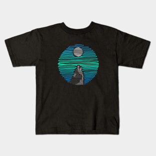 Wolf and Moonlight Kids T-Shirt